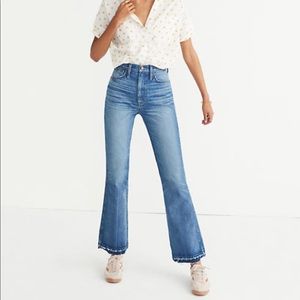 Madewell Rigid Flare Drop Hem Jeans